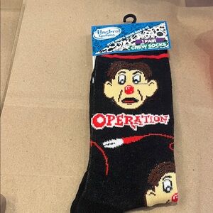 Hasbro Operation Black Crew Socks